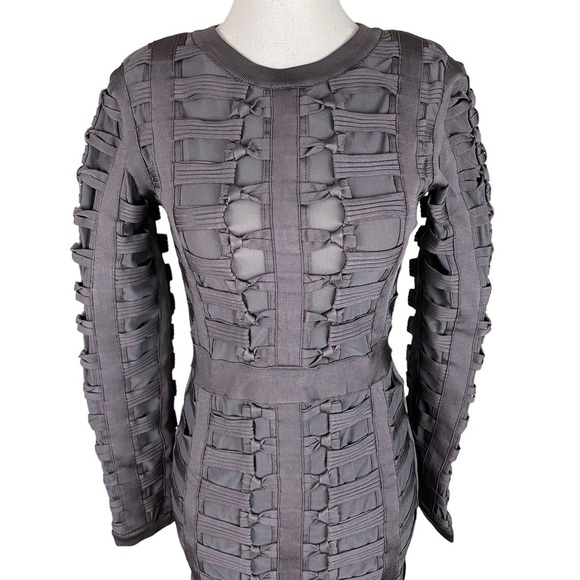 House of CB Charcoal Lola Bandage Dress - Picture 5 of 14